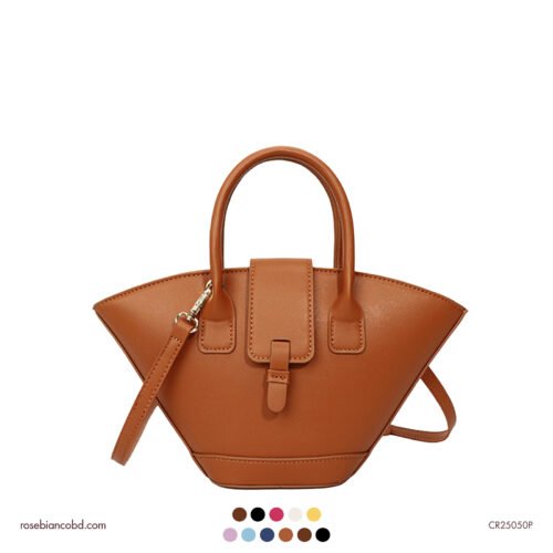 Shaped Handbag - Brown