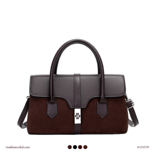 Retro Minimalist Square Bag - coffee brown